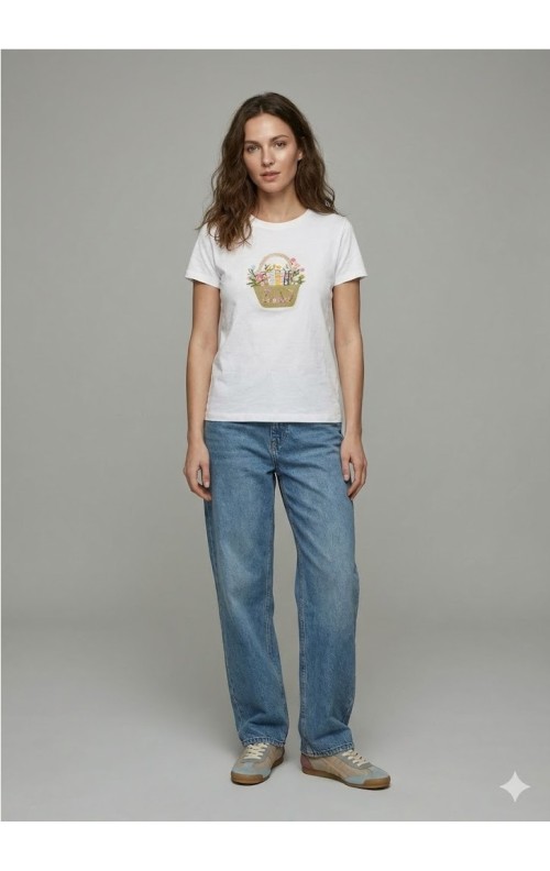 CAMISETA CESTO BLANCO