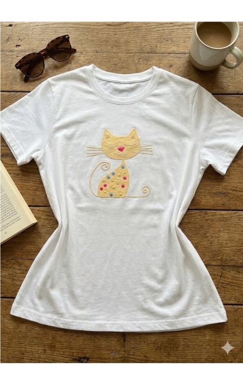 CAMISETA GATO BLANCO 2