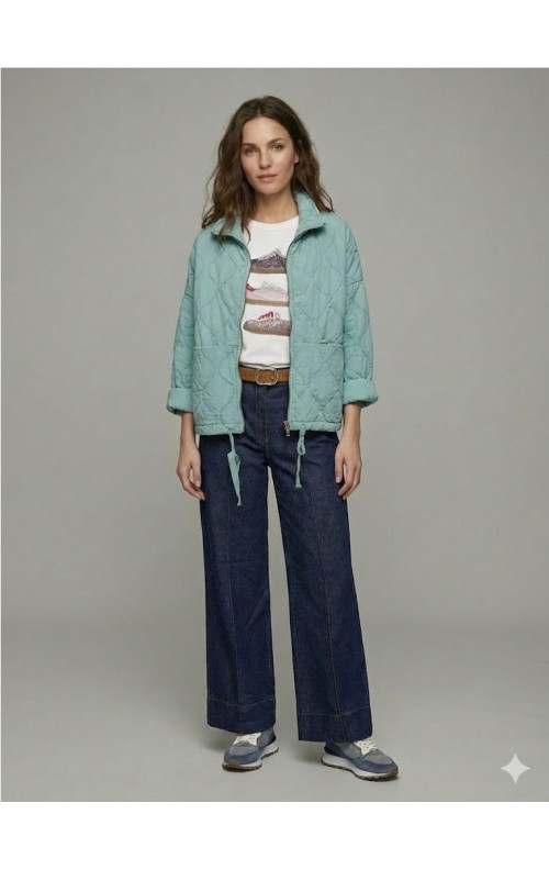 CHAQUETA LETTI VERDE AGUA