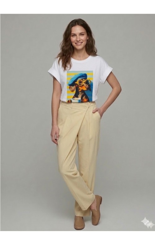 PANTALON CRUZADO AMARILLO