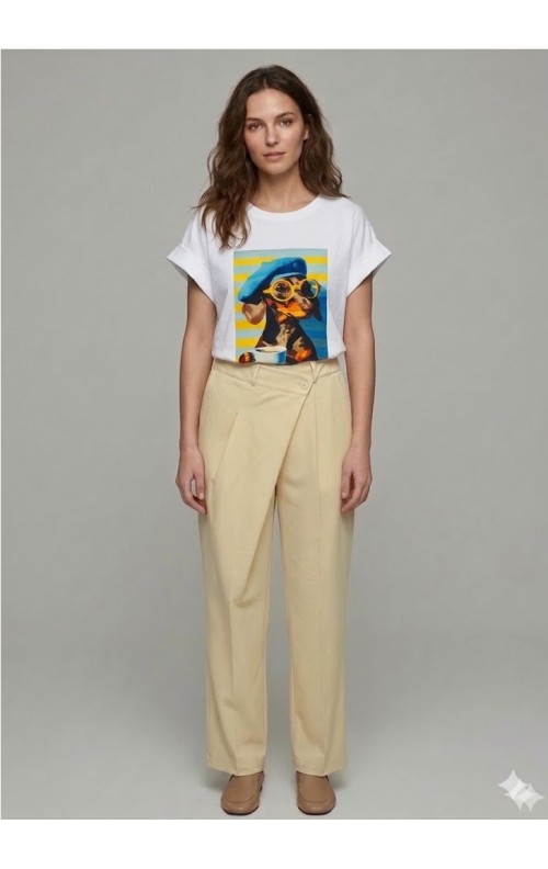 PANTALON CRUZADO AMARILLO