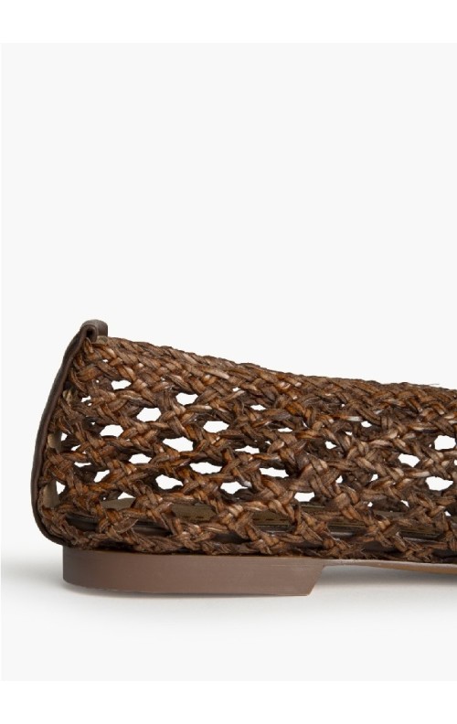 BAILARINA TRENZADA MARRON