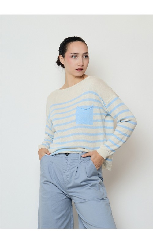 JERSEY BOLSILLO CELESTE