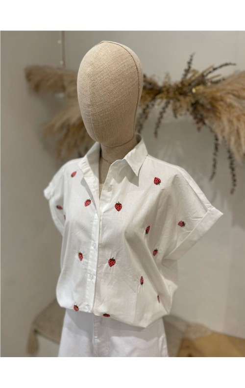 CAMISA FRESAS BLANCO