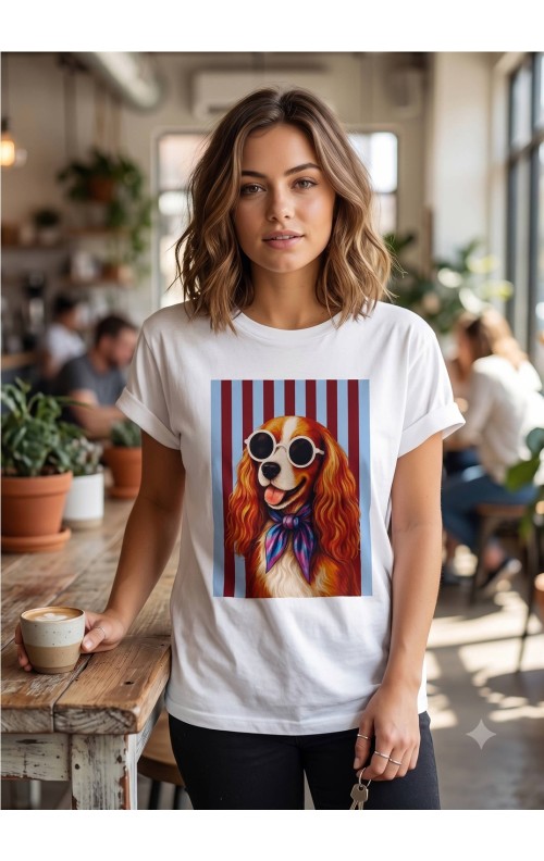 CAMISETA PERRO BLANCO