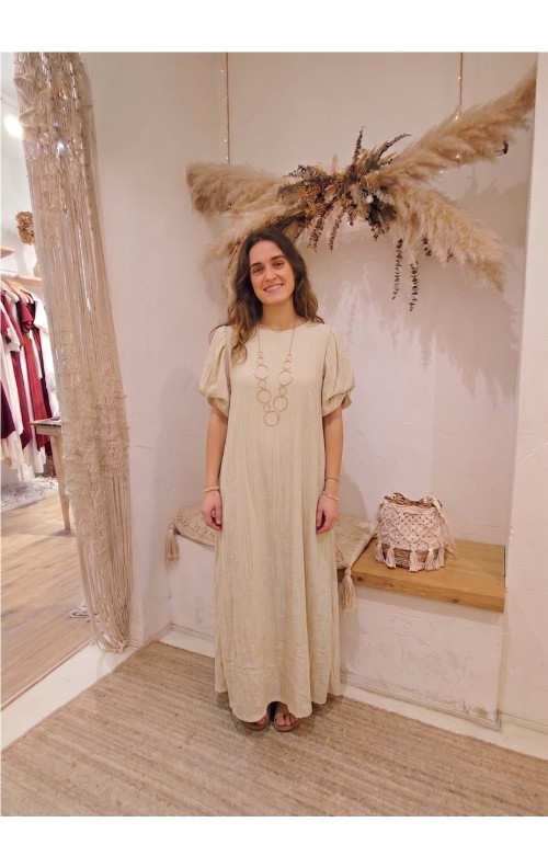 VESTIDO REBECA BEIGE