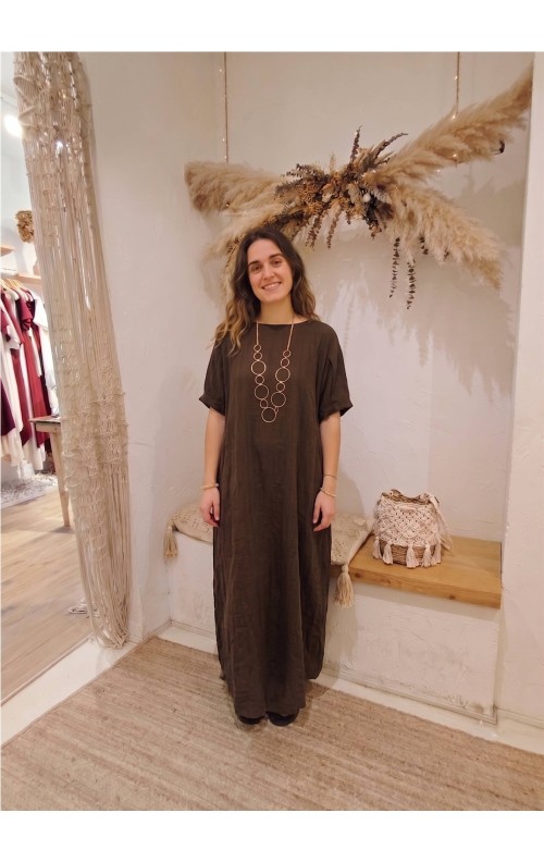 VESTIDO REBECA CHOCO