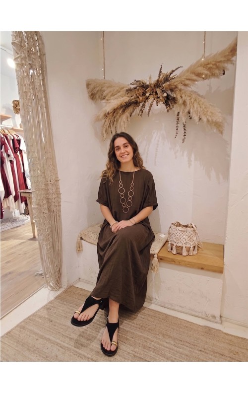 VESTIDO REBECA CHOCO