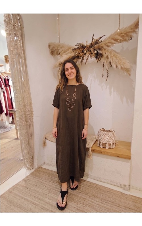 VESTIDO REBECA CHOCO