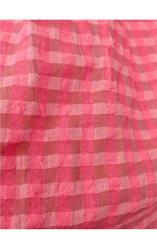 VESTIDO VICHY HALTER FUXIA
