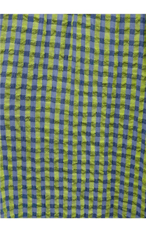 VESTIDO VICHY HALTER VERDE AZUL