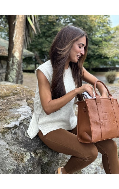 BOLSO TOTE BIG MARRON