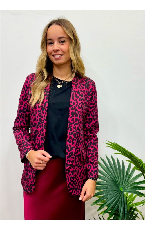 BLAZER LEOPARDO GRANATE