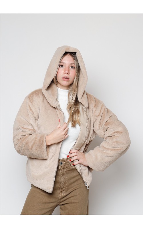 CHAQUETA PELO BEIGE